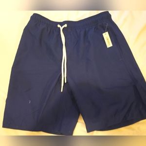Men's Navy Blue Swim Trunks